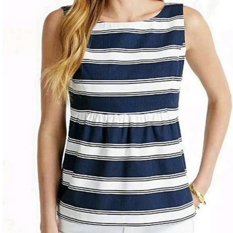 Vineyard Vines Splash Nautical Blouse Blue/White